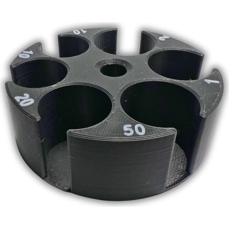 Møntholder EUR Euro mønter - Sort/Hvid - 80 mm