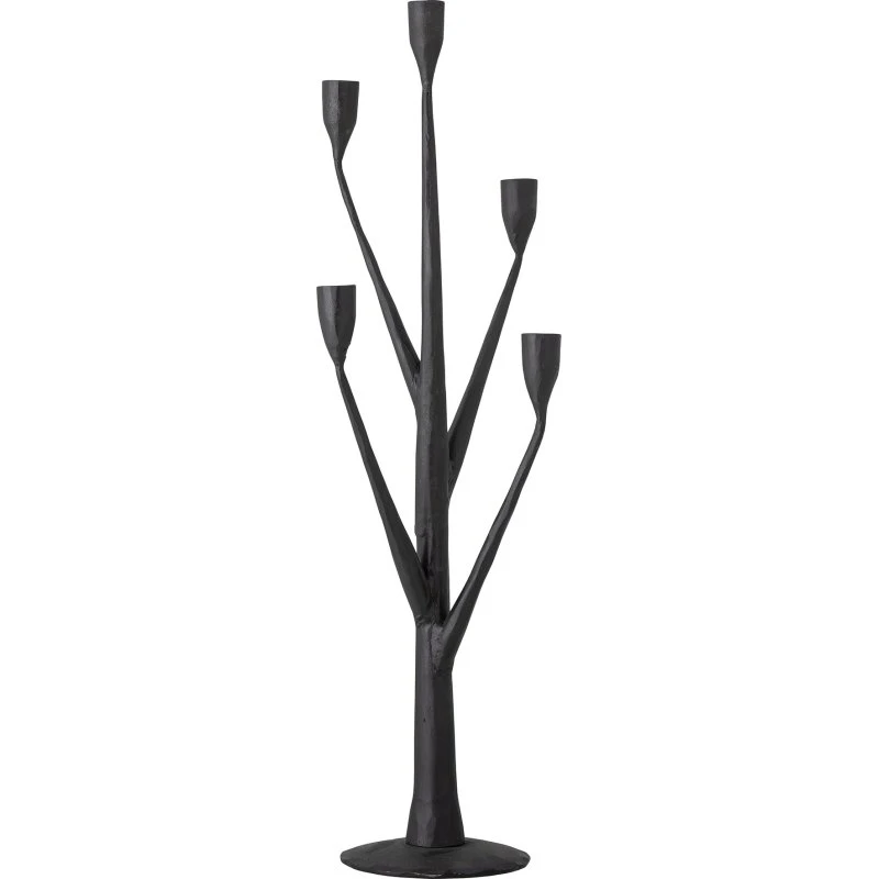 Abriz 5-armet hamret lysestage - Sort