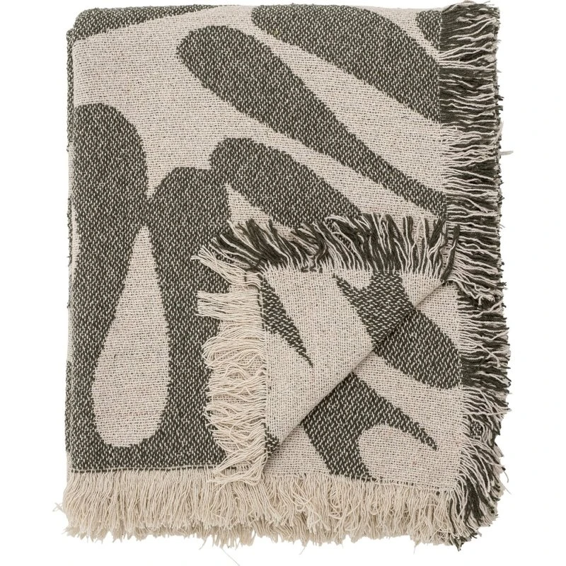 Bloomingville Alk plaid 130x160 cm - Grøn/Beige