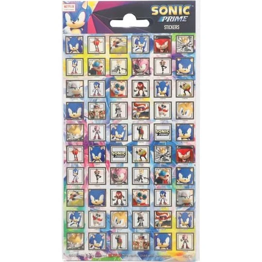 Sonic Klistermærker - 60 stk. dekorationsark