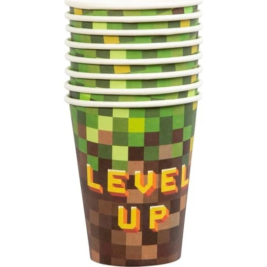 Minecraft Papirkopper Level Up - 8-pak