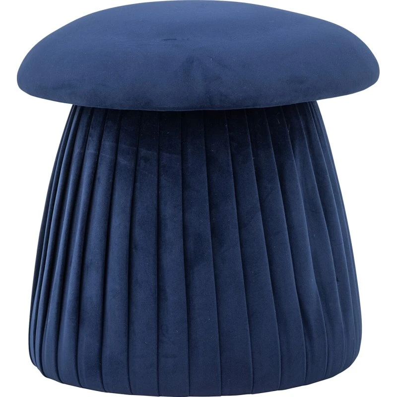 Bloomingville Roberta Puf - Rund Blå (Genanvendt Polyester)