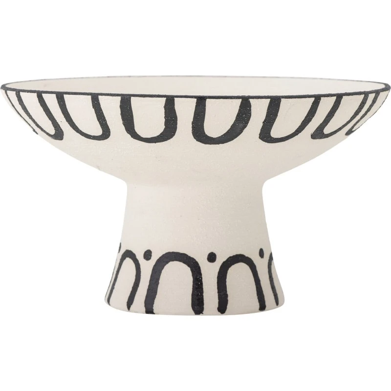 Bloomingville Mayotte opsats i stentøj – mat hvid/sort