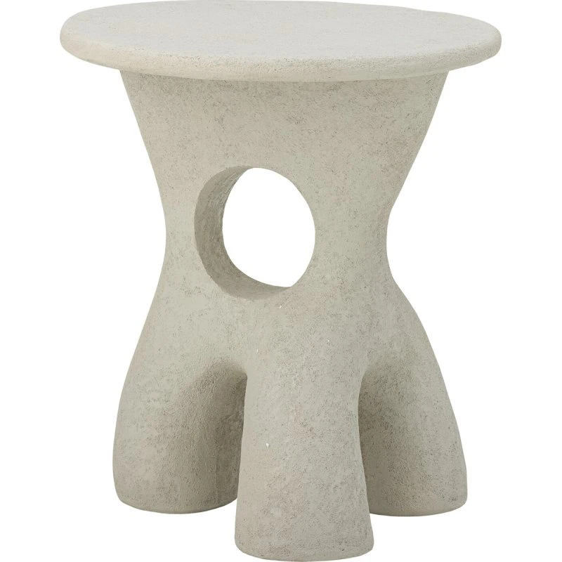 Bloomingville Amiee sidebord - hvid, rund polyresin