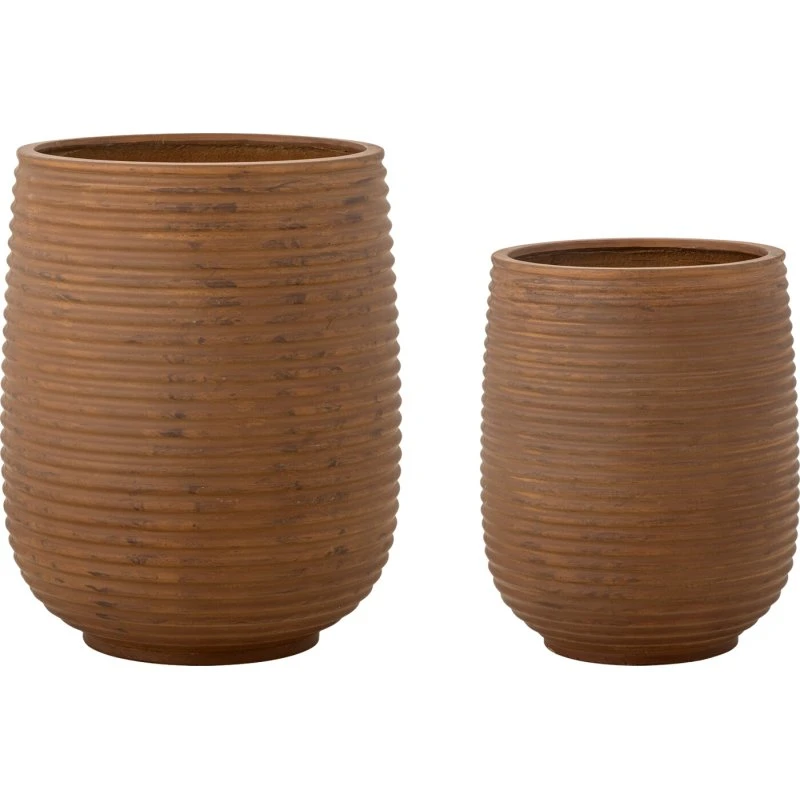 Bloomingville Mesola urtepotteskjulere sæt 2 – rustbrun