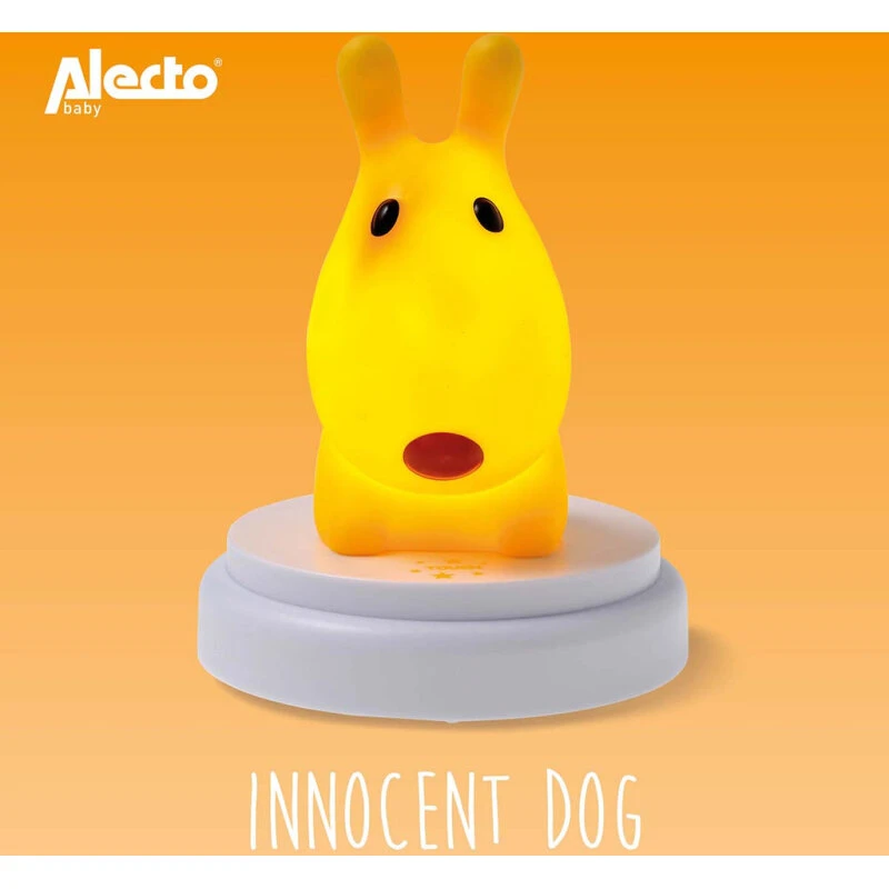 Alecto INNOCENT DOG LED natlys – gul hund 145 mm (400 lm)