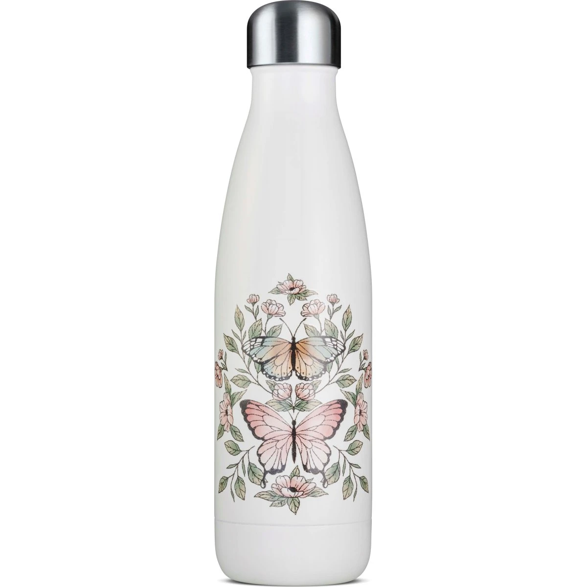 JobOut Butterflies Vandflaske - 500 ml Rustfrit Stål
