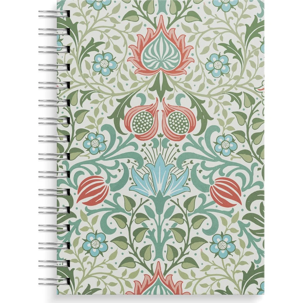 Burde Notebook A5 Blue/Green Flowers