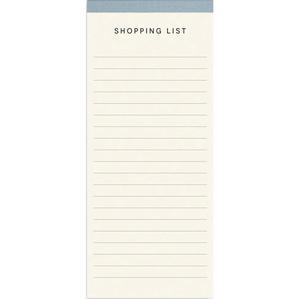 Burde Shopping List Textile Afrivningsblok - 80 sider