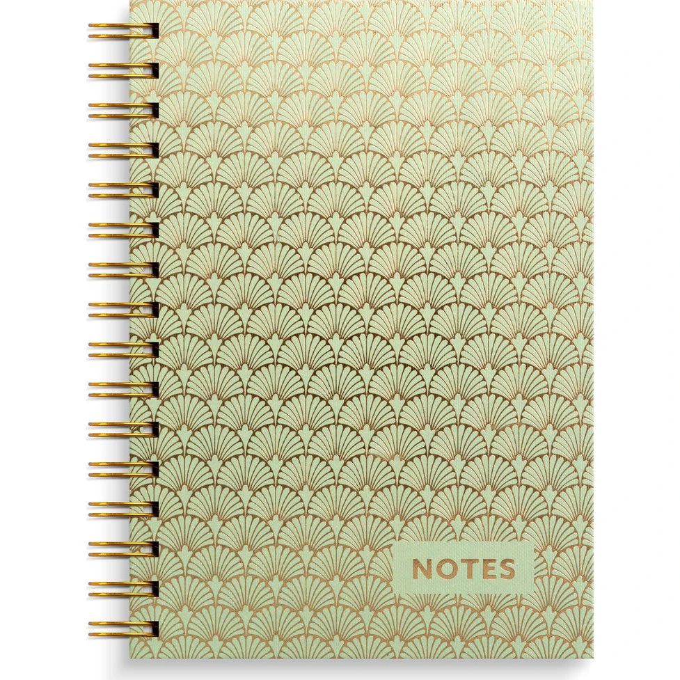 Mayland Art Deco Notesbog A5 - Grøn Karton