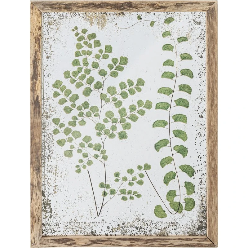 Tipper illustration i fyrretræsramme – grønne blade