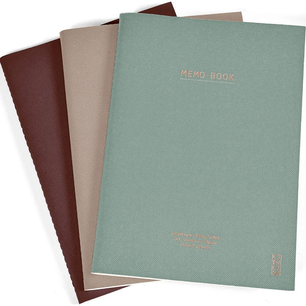 KOZO Notesbog A5 3-pak - 3 trendy farver