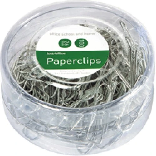 BNT Papirclips 26 mm Sølv - 100 stk. i plastboks