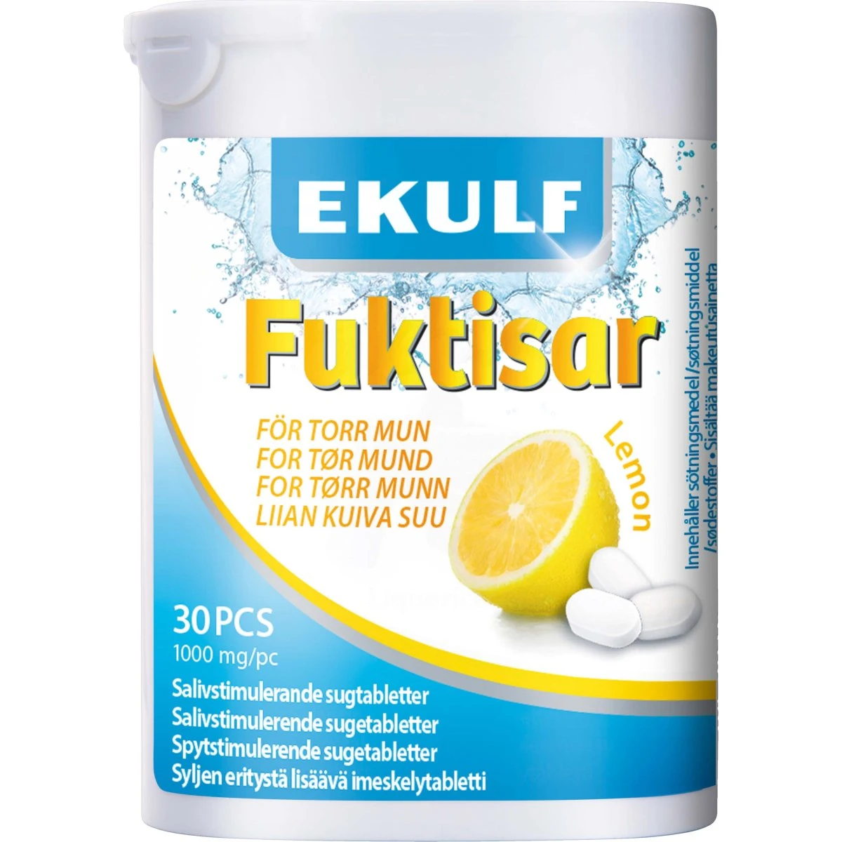 EKULF Fuktisar Lemon Sugetabletter - 30 stk
