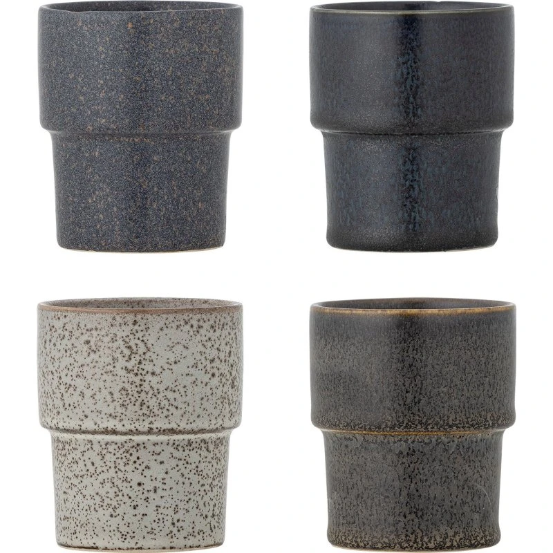 Bloomingville Ewan kopper 4 stk - Brun stentøj