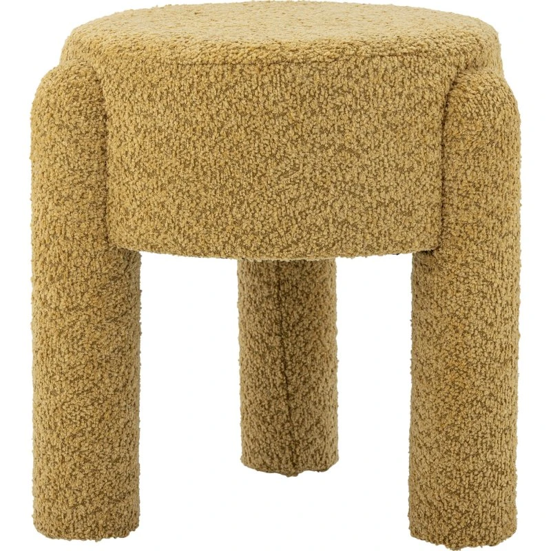 Bloomingville Bruno polstret taburet, varm gul (42x43 cm)