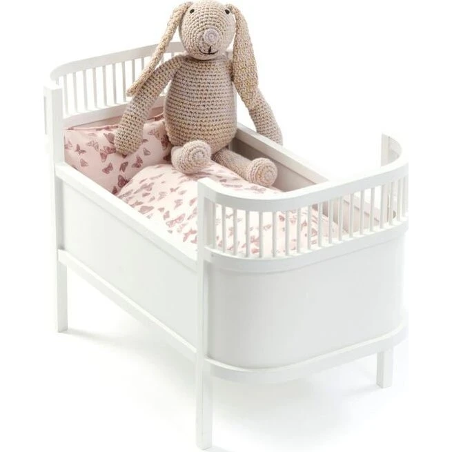 Smallstuff Rosaline Dukkeseng – Hvid (28x52x34 cm)