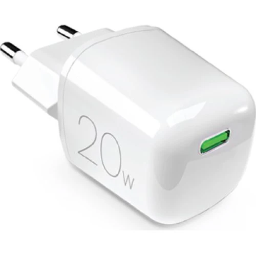 Puro MiniPro 20W USB-C Vægoplader med GaN-teknologi - Hvid