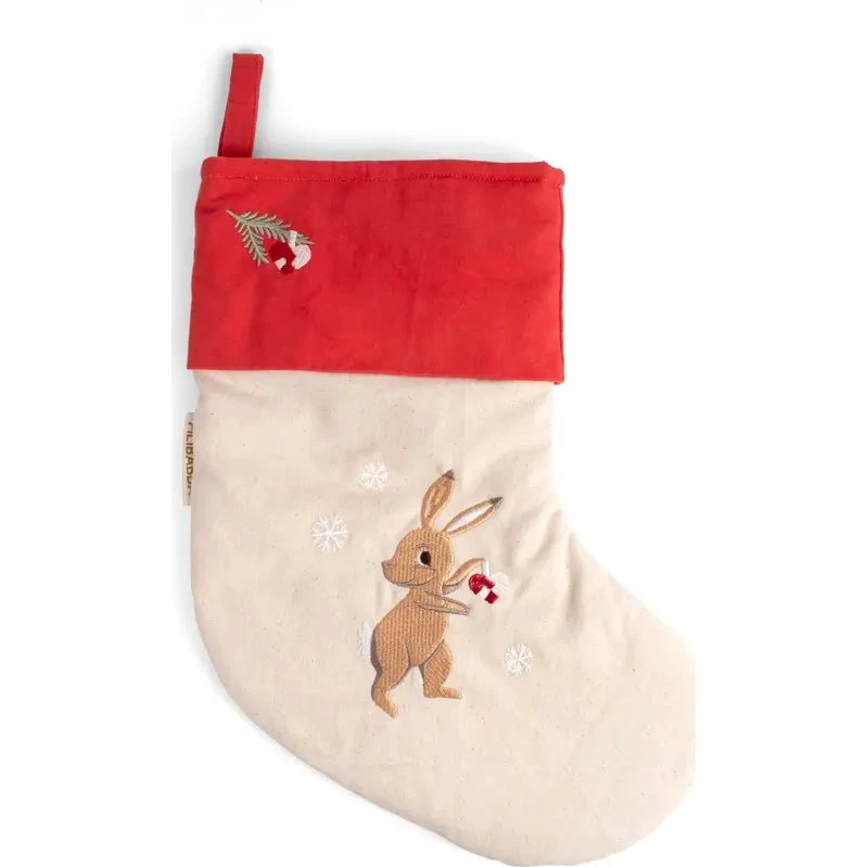 Filibabba Broderet Julesok - Hare (Økologisk, 37 cm)