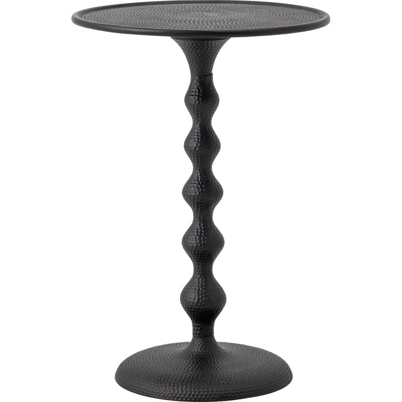 Bloomingville Anka - Sort rundt sidebord i aluminium