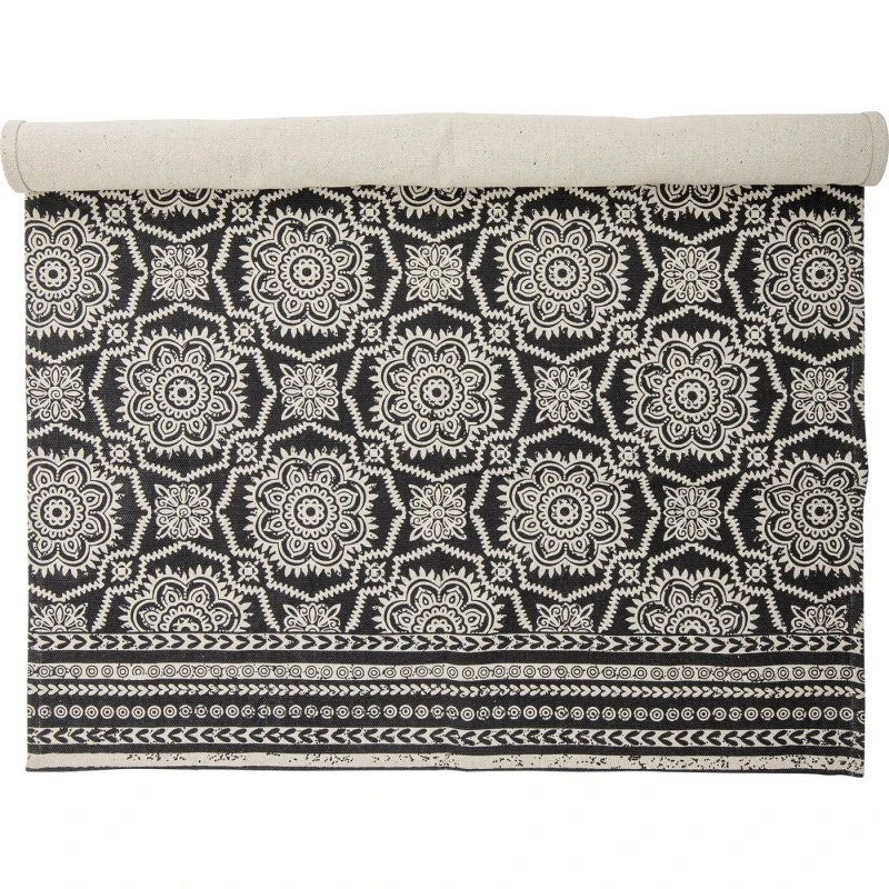 Bloomingville Aco Tæppe 120x180 cm - Sort Bomuld