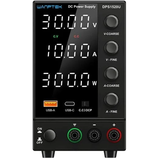 Wanptek DPS3010U DC Strømforsyning, 30V 10A