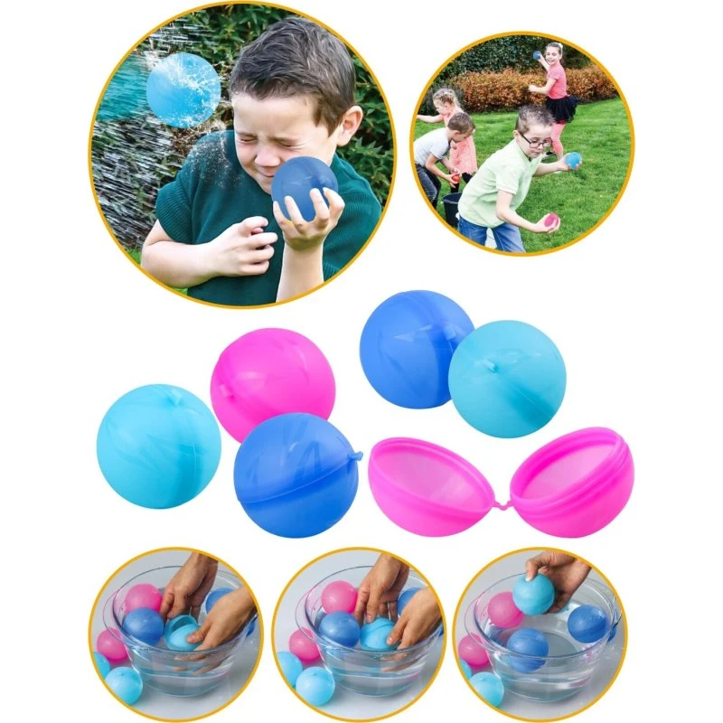 Happy Summer Genanvendelige Vandballoner Ø6,5 cm 6-pak