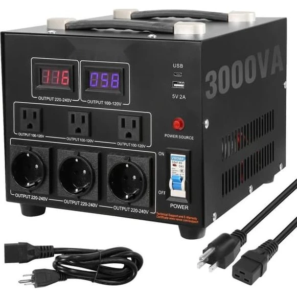 3000W Spændingsomformer Transformer Step Up/Down 220V-110V CE