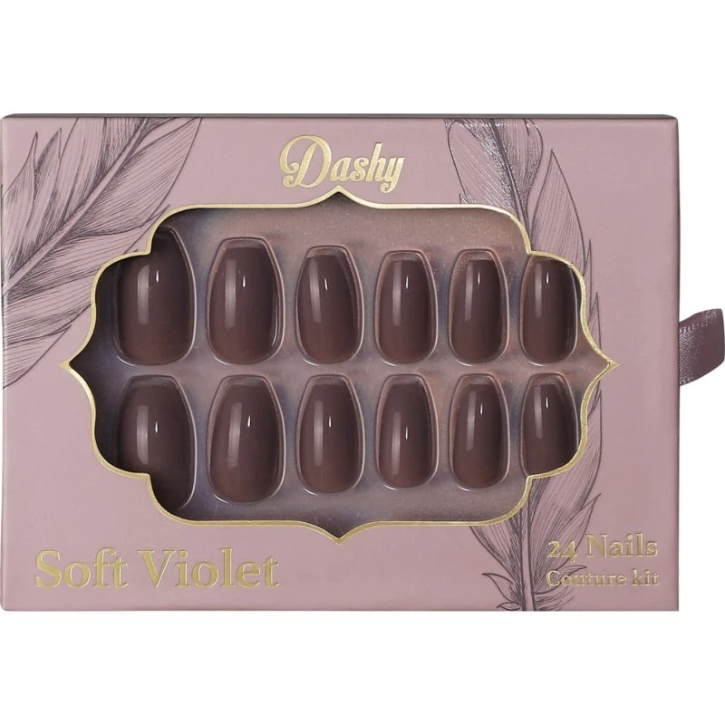 Dashy Press On Nails – Soft Violet (24 stk, inkl. sæt)