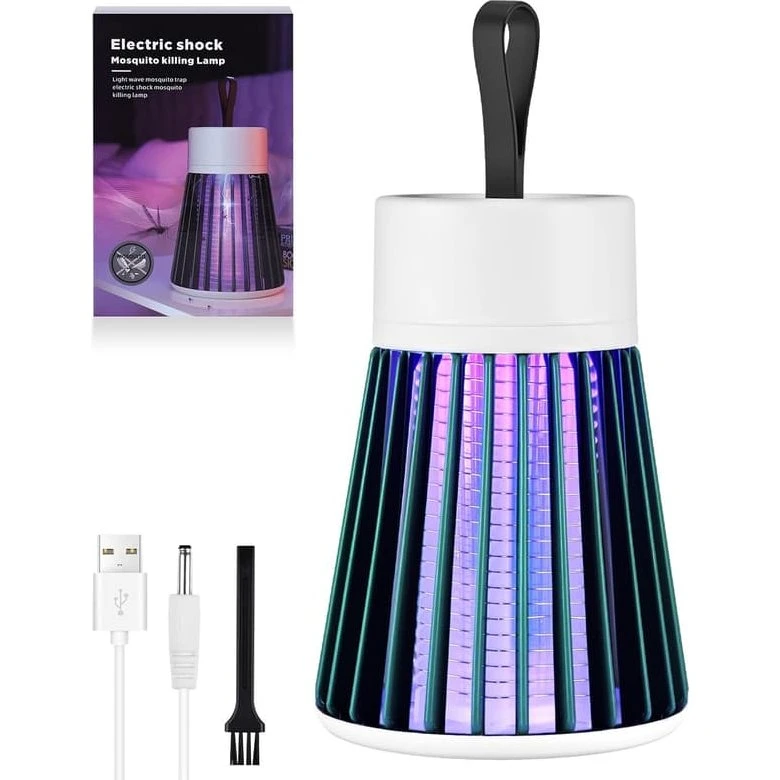 Elektrisk UV Myggelampe med 1000 mAh Batteri og USB-opladning