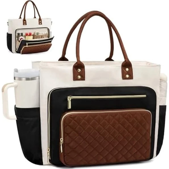 Elegant Damehåndtaske til Arbejde & Laptop - 39 cm