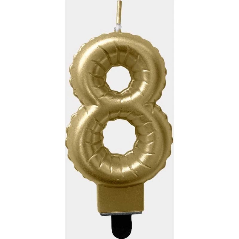 Tallys 8 fødselsdagslys 7,5 cm - guld