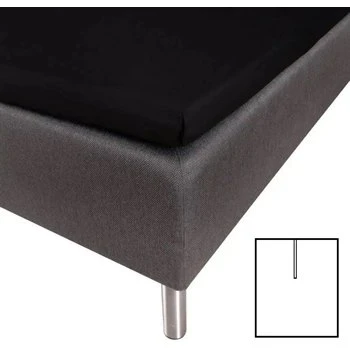 Splitlagen U 180x200x8 cm – 100% Bomuldssatin (Sort)