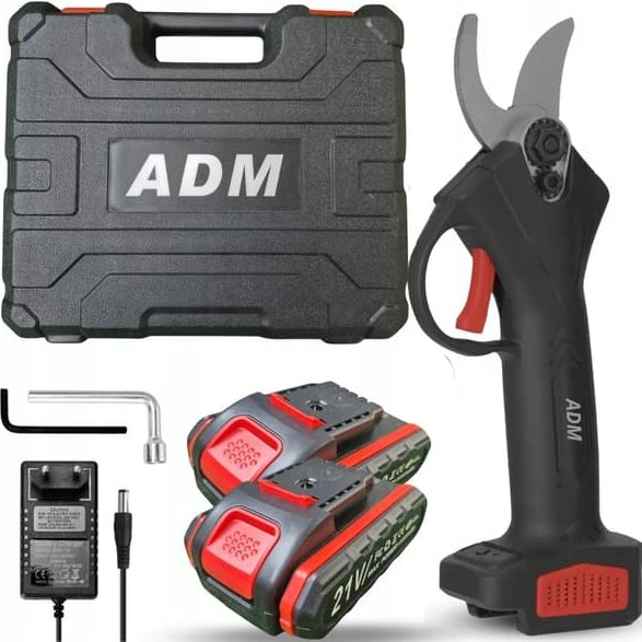 ADM 21V batteridrevet elektrisk beskæresaks med 2 batterier