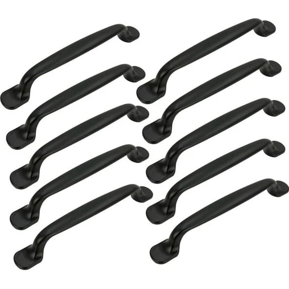 10 x Møbelgreb Sort Metal 128 mm