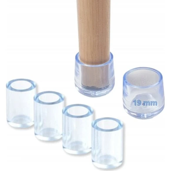 Elastiske beskyttelsesdæksler til stoleben, 19 mm, 16 stk, PVC