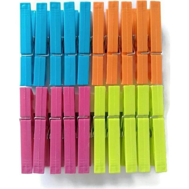Polcord Maxi Tøjklemmer 20 stk. 1541 - Assorterede farver