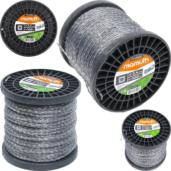 MAMUTH KT-V33 Motorsensefaden 2,4mm - 100m med metaltråd
