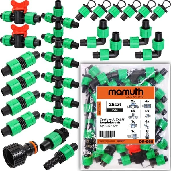 MAMUTH DRIPTAPE SET DR-060 - 25 stk. til drypvanding
