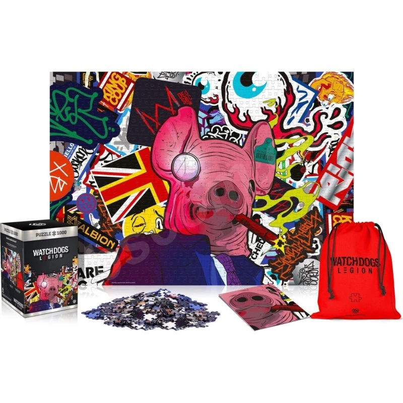 Watch Dogs: Legion Puslespil – Pig Mask (1000 brikker)