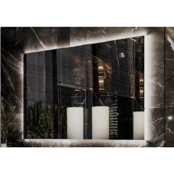 LED Spejl 105x70 Bagbelyst IP65 Vandtæt