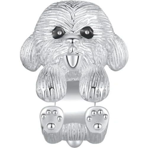 SilverBeads Malteserhund charm i 925 sterlingsølv - G813