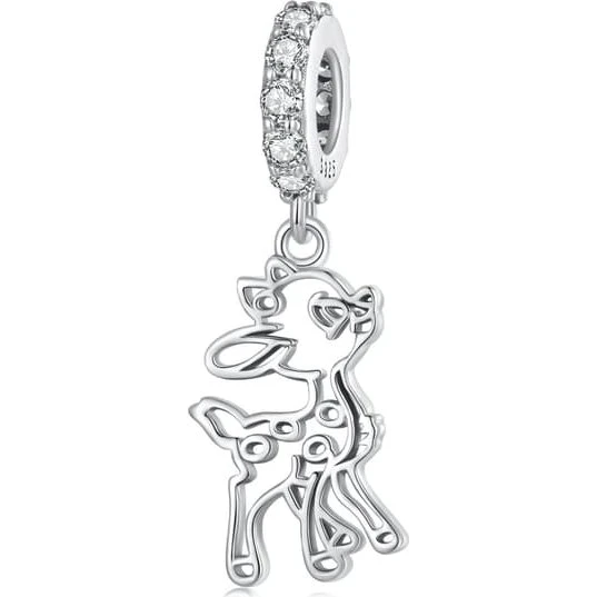 SilverBeads Bambi Hjorte Charm i 925 Sterlingsølv