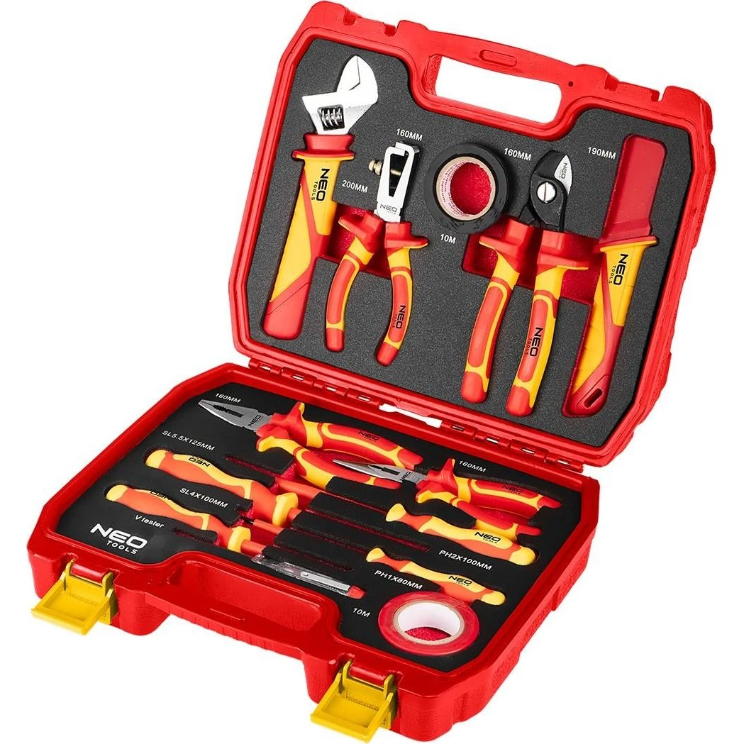 NEO TOOLS Elektrikersæt i kuffert - 13 dele - Isoleret 1000V