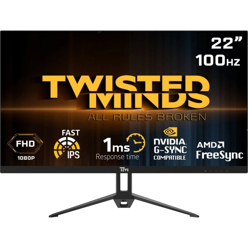 Twisted Minds 22" FHD Gaming Monitor 100Hz IPS 1ms