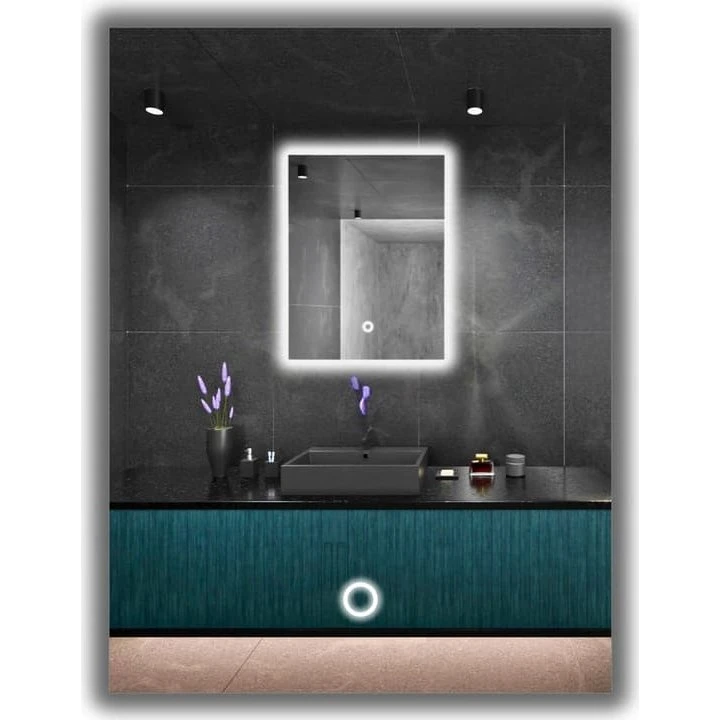 JM-Glass Bagbelyst LED spejl 60x80 IP65 med touch