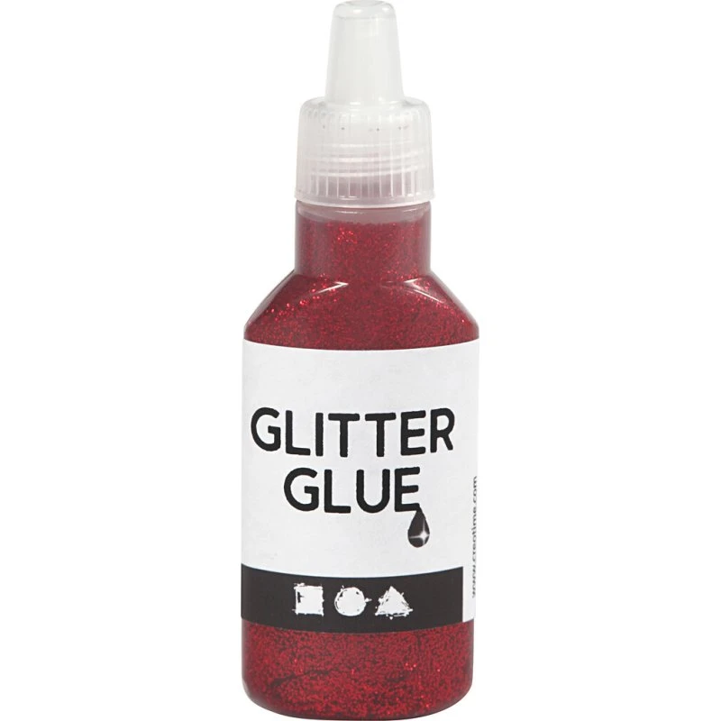 Glitterlim rød 25 ml – Creativ Company