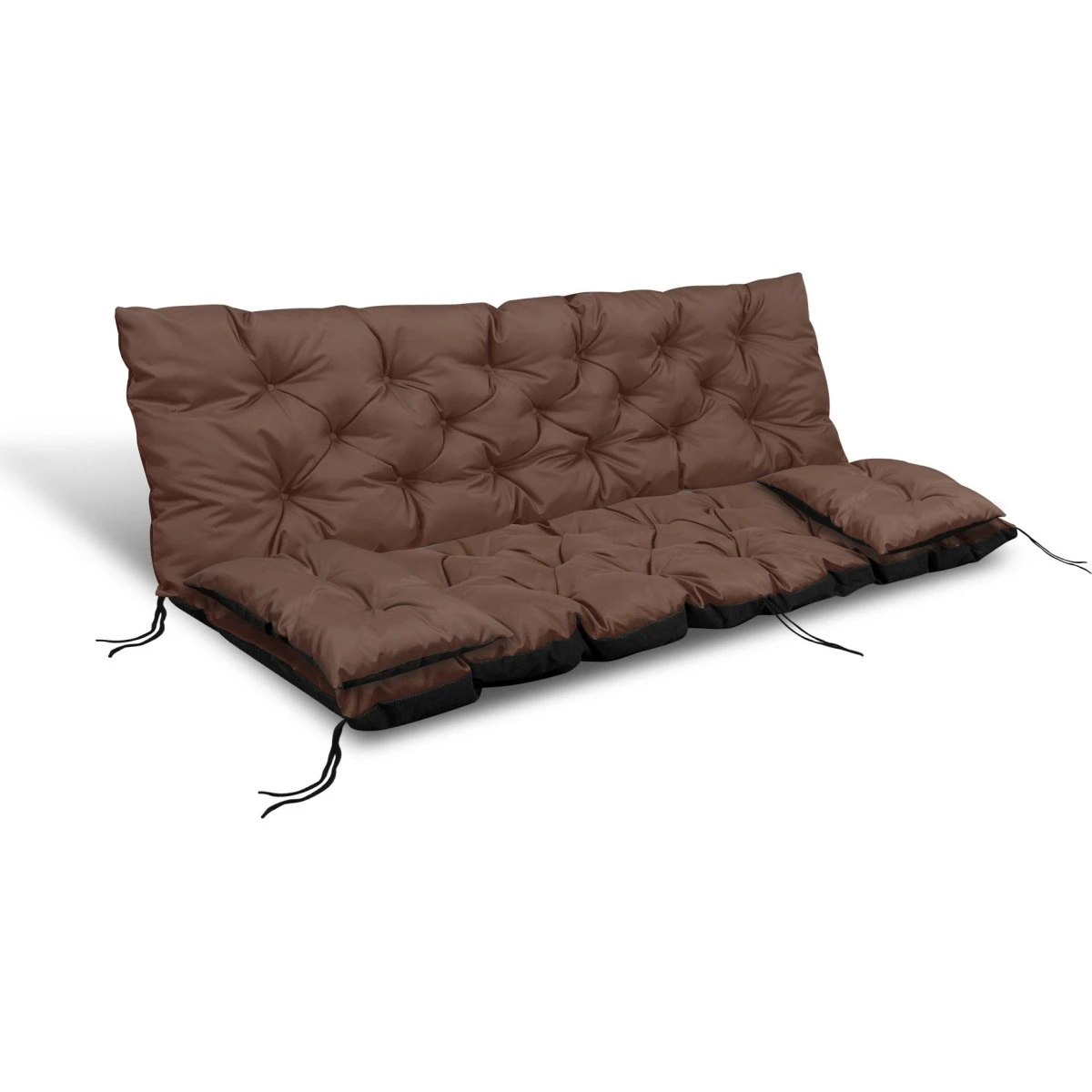 Vandtæt Havepude 150x60x50 cm + 2 puder, Brun