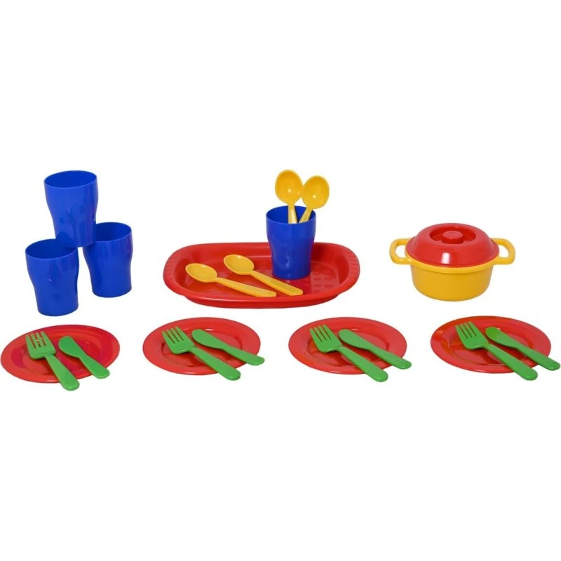 Plasto Spisesæt 23 dele til sandkasse - til 4 børn