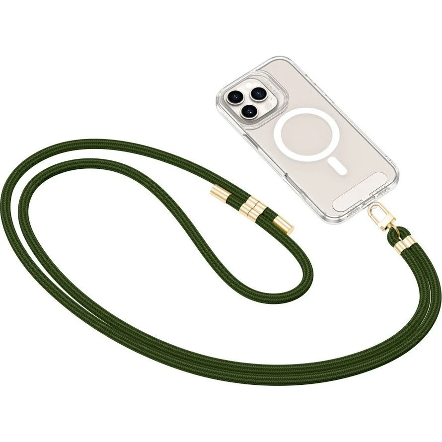 Tech-Protect C7S Rope Crossbody Strap - Olive/Guld